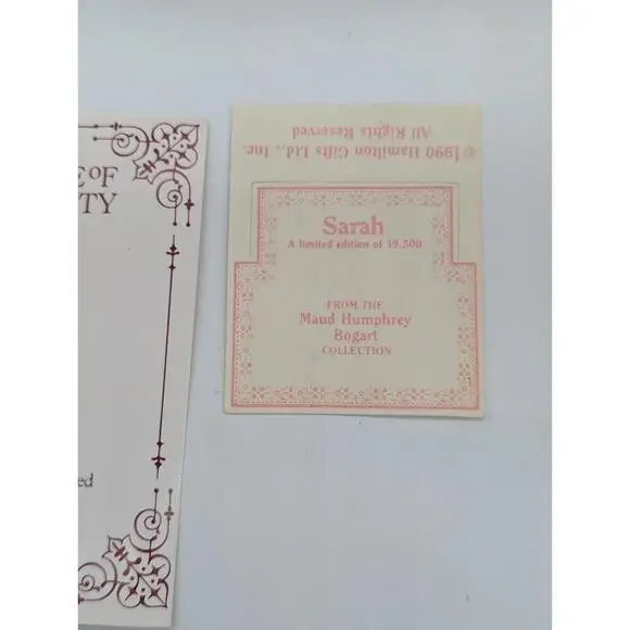 Maud Humphrey Bogart Musical Snowglobe Sarah H5594 1990 Hamilton Gifts